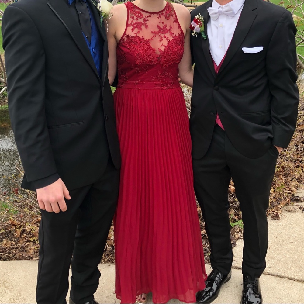 Embroidered Prom Dress - Picture 3 of 7